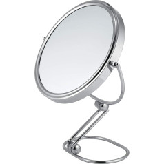 VINN DUNN 15cm Folding Cosmetic Mirror with Magnifying Mirror 1x/3xChrome Pre-Assembled Tilt Makeup Mirror Double Sided Folding
