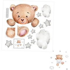 QUMIIRITY 1 Satz Wandsticker mit Bär Design für Lichtschalter Niedliche Wanddekoration für Kinderzimmer und Schlafzimmer Selbstklebend Schadensfrei und Abnehmbar Langlebiges Material