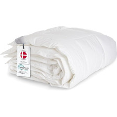 Arctic Duvet 135/140 x 200 cm, 4-Season Quilt Made of Oeko-Tex Cotton with Microfibre Filling, Suitable for Allergy Sufferers, Washable at 60°C, Summer and Winter