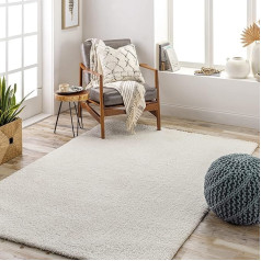 Surya Shaggy Berber Rug - Fluffy Rug for Living Room, Dining Room, Bedroom, Long Pile High Pile Rug Fluffy - Large Rug 200 x 275 cm, Living Room Rug in Cream
