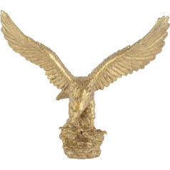 Resin Eagle Statue Large Golden Vivid Eagle Collectable Sculpture for Home Farm Decoration