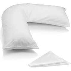 MH Home Luxury V Pillow with Pillow Case Orthopedic Neck Back Shoulder Support Pillow Pregnancy Nursing Pillow High Quality Hollowfibre Filling Machine Washable