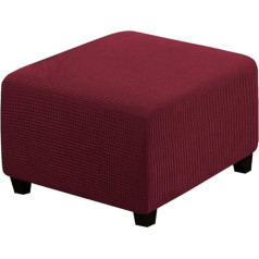 C/N Burgundy Acrylic Square Footstool Cover 0TKV