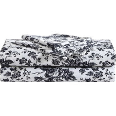 Betsey Johnson Betseys Toile Black, King Sheets, Soft & Lightweight Bedding, Fade & Wrinkle Resistant (Betseys Toile Black, King)