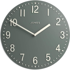 JONES CLOCKS® Chilli Wall Clock | Modern Convex Clock | 30 cm | Green | Ideal for the Kitchen, Living Room, Office or Bedroom