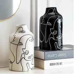 Kimdio Ceramic Vase for Home Decor, Abstract Irregular Design, Flower Vase, Living Room Decoration, Minimalist Decorative Vases for Pampas Grass
