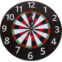 Garneck Dart Clock Round Wall Clock Simple Style Wall Clock Unique Wall Clocks Living Room Clock Bedroom Wall Clock Decor Children's Room Wall Clock Office Clock Decorative Hanging Clock Board