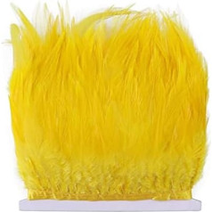 Fluffy Rooster Feathers Trimming for Handmade Craft Chicken Plum on Ribbon Wedding Dress Accessories Decoration Feather for Crafts
