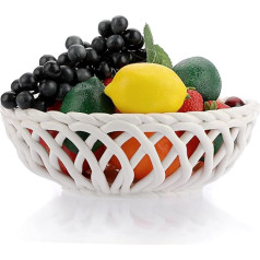 OGA Ceramic Fruit Bowl for Kitchen Counter 9.7 cm Large Fruit Basket for Tabletop