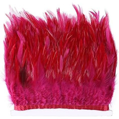Fluffy Rooster Feathers Trimming for Handmade Craft Chicken Plum on Ribbon Wedding Dress Accessories Decoration Feather for Crafts