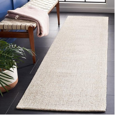 Safavieh Abstract Collection Contemporary Rug for Living Room Dining Room Bedroom Short Pile Ivory and Grey 27 x 96 Inch