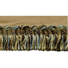 Trims by the Yard Schwere, hochwertige Fransen, blau, Multi-Borte