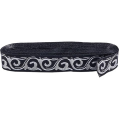 7,6 Yards Doppel Seite Jacquard Band Trim Embroideried Gurtband Gewebte Rand Fransen Stoff Flache für Kleidung Home Decor Hochzeit Tasche Riemen(Type 3)