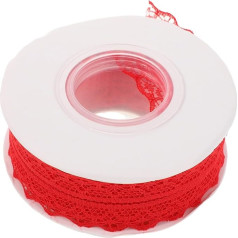 Housoutil 5 Stück Retro Spitze Hochzeitssträuße Band Blumenband Besatz Zum Nähen Feiertags Weihnachtsband Blumen Spitzenbesatz Hochzeitsgeschenkbänder Geschenkpaketband Rotes Nylon