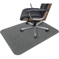 Office Chair Mat, Desk Chair Mat for Hardwood Floors, 119.4 x 88.9 cm, Floor Protector for Wheelchairs, Gaming Chair Rug for Home and Office (Dark Grey, 119.4 x 88.9 cm)