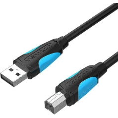 Printera kabelis usb-a uz usb-b vention 480mbps 5m melns