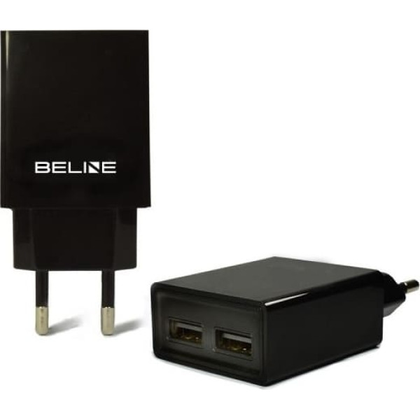 Tīkla lādētājs 2xusb 2a melns