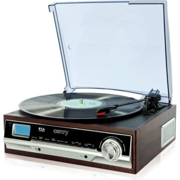 Vinilplašu galds ar radio cr 1113 (melns)
