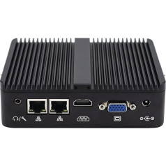 WEIDIAN Industrial PC Fanless Mini PC N100, 8GB RAM 256GB SSD, 2RS232 COM, 2Gigabit LAN, HD+VGA, Win11 Fanless Industrial Fanless Embedded Mini Computer Linux Auto Power On