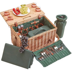 Les Jardins de la Comtesse Picnic Baskets 4 Persons Saint Honore, Brown, One Size