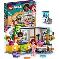 LEGO Friends Aliya's Room Building Set 41740 Collectible Toy Set, Pretend Play Mini Sleepover Party Bedroom Playset, Great Gift for Girls Boys Kids Ages 6+ with Paisley and Aliya Mini Dolls and Puppy