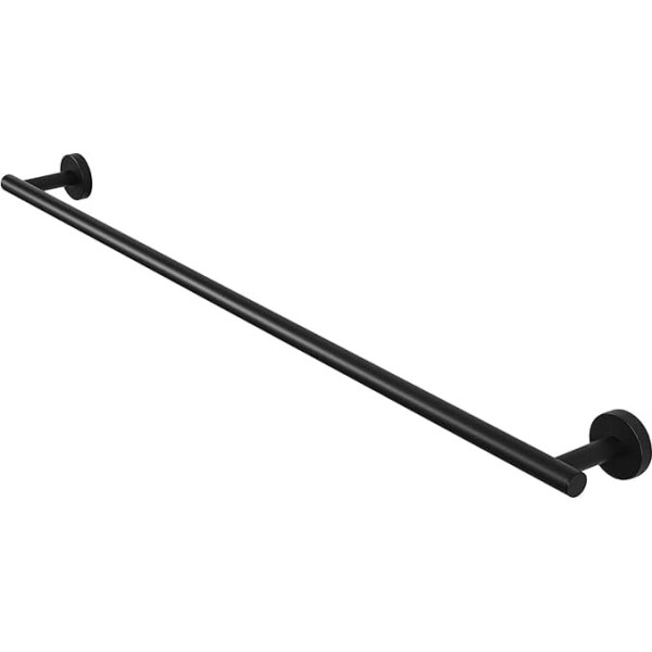 KES Towel Rail Black 80 cm Long Towel Rail Stainless Steel SUS 304 Bath Towel Holder Wall Mounted A2000S80-BK