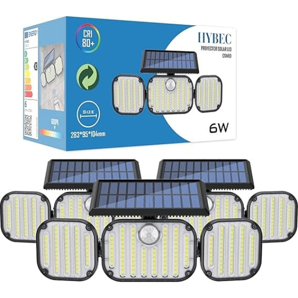 Solar Lamp with Motion Sensor, LED Spotlight for Outdoor Garden, Solar Lamp with Light (Pack of 3)