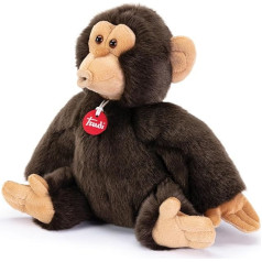 Trudi Scimmia Bisko Scimmietta Mascotte Peluche, scimpanzè Regalo di Natale e Compleanno. | 33 x 30 x 19 cm Taglia M | Animali Esotici Tropicali | Modello 27147