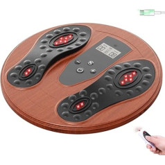 Medic Blood Circulation Stimulator with 660 + 850 NM Infrared Light & EMS Foot Massager - Electric Muscle Stimulator for Swollen Ankles and Neuropathy Pain, Includes 4 Electrodes