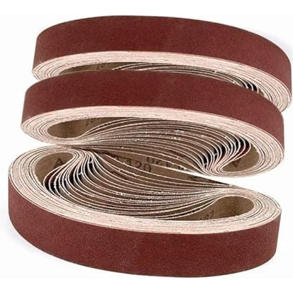 Sanding Belts, Pack of 10 Aluminium Oxide Sanding Belts, 2 x 82 Inch, P60 100 320 1000 Sanding Belt (60) (600)