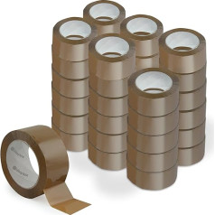 Waytex Pack of 36 Rolls Pro Brown 66m x 50mm Silent Polypropylene Packing Tape 50 Micron