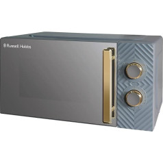 Russell Hobbs RHMM723G Hand Microwave 17 Litre 700 W Grey with Slotted Design, 5 Power Levels, Integrated Timer and Defrost Function, Easy to Clean