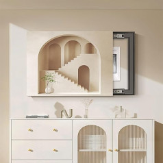 Dekorative Abdeckplatte für Sicherungskasten - Modernes Minimalistisches Design, Architektonische Ästhetikmuster, Leichte Montage, für Wohnzimmer & Schlafzimmer E L-50x40cm
