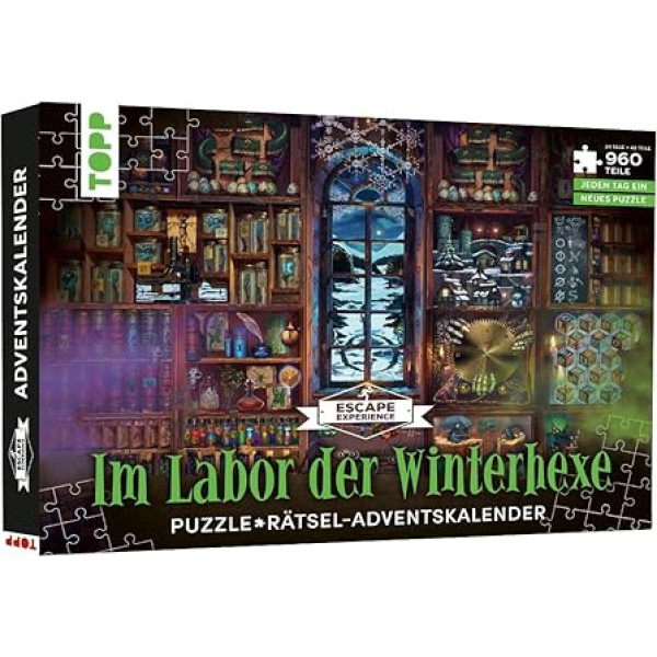 Puzzle Puzzle Advent Calendar: In the Winter Witch's Lab - 24 puzzles with a total of 960 pieces. The next ultimate escape experience. Combine and decode new pieces every day.