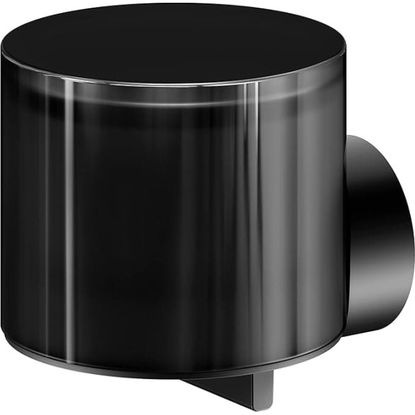 KEUCO Reva Soap Dispenser with Frosted Glass 140 ml Matte Metal Black Made in Germany Refillable Includes Screws and Dowels Lotion Dispenser for Drilling