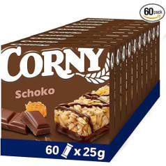 Corny Classic Chocolate Cereal Bar with Chocolate, 60 x 25 g