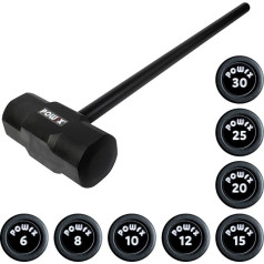 POWRX Gym Hammer Weight Hammer - 6 kg to 30 kg - Black - Functional Fitness (15 kg)