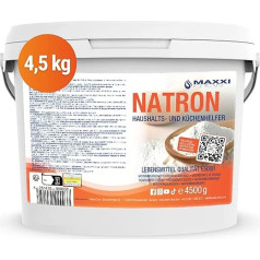 MAXXI CLEAN 4.5 kg soda powder, baking soda for kitchen, household and body, tasteless and high-purity home remedy for cleaning and baking, sodium hydrogen carbonate in food grade