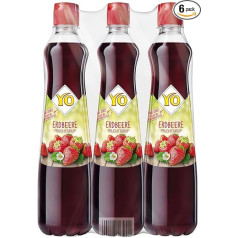 YO Strawberry Syrup (6 x 700 ml) - 1 x Bottle Makes up to 5 Litres of Ready Drink - No Sweeteners, Colourings & Preservatives, Vegan Without Deposit