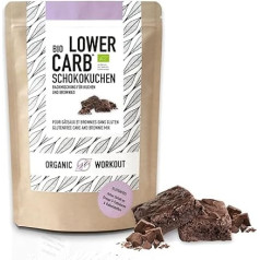 Lower Carb Chocolate Cake Baking Mix, Organic, Gluten-Free, Keto Diet, for Baking Mould, Muffin, Brownie, Almond Flour, Lactose-free Lowercarb Food, Sugar-Free Chocolate* Organic Workout