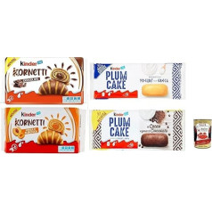 Test Pack Children's Cake Cornetti Kako and Apicose Plum Cake Cocoa and Yougurt + Italian Gourmet Polpa 400 g