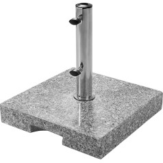 Doppler Granite Socket 25 kg - High quality parasol stand with stainless steel tube - square - 37cmx38cmx5.5 cm