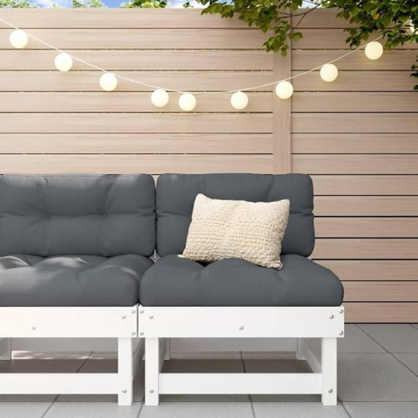 ‎Homgoday Homgoday Middle Sofa with Solid Pine Cushion White Sofa Bed Living Room Couch Sofas Outdoor Garden Sofa for Garden Living Room Patio Outdoor Furniture g