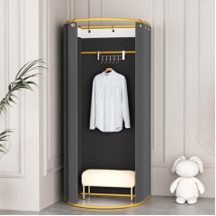 Jvvmnjlk Clothing Store Changing Room, Portable Changing Room, Privacy Screen Screen with Shade Curtain, Moving Dressing Room for Outdoor Activities, Shopping Malls, Grey