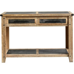 Ruyiczb Console Tables with 2 Drawers, Entrance Table with Storage Shelf, Wooden Accent Foyer Tables, Farmhouse Console Tables for Living Room, Hallway, Sofa Table, Study or TV Wall