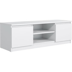 Meblocker TV Cabinet TV Lowboard Board 120 cm Hanging Board TV Cabinet Lowboard Cabinet Living Room TV Table TV Furniture Modern Design (White)