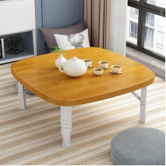 ‎Jwbxfyxw JWBXFYXW Japanese Folding Table, Folding Wooden Coffee Table, Small Low Table, Tea Table for Sitting on the Floor, Portable Floor Dining Table, Picnic Table for Outdoor Living Room, C