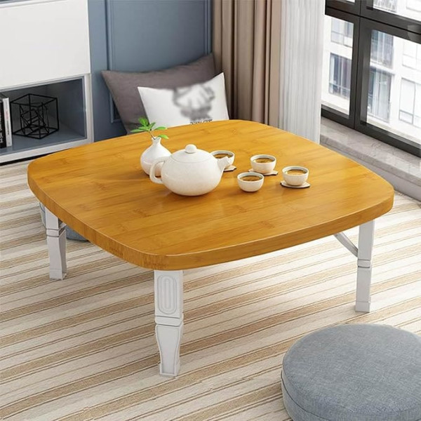 ‎Jwbxfyxw JWBXFYXW Japanese Folding Table, Folding Wooden Coffee Table, Small Low Table, Tea Table for Sitting on the Floor, Portable Floor Dining Table, Picnic Table for Outdoor Living Room, C