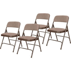 Oef Furnishings High Quality Padded Double Hinge Folding Chairs Alloy Steel Brown