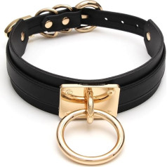 lalatia Women's O-Ring Choker Collar Faux Leather Necklace for Women